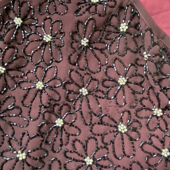 River island beaded tank top plum maroon strap - Picture 10 of 14